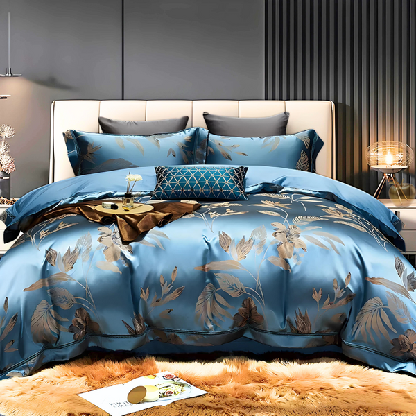 Silken Serenity: Noble Sleep's Luxe Jacquard Bedding Set