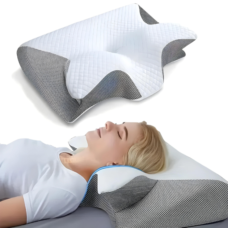 Orthopedic Butterfly Memory Foam Neck Pillow - Comfort & Massage Technology